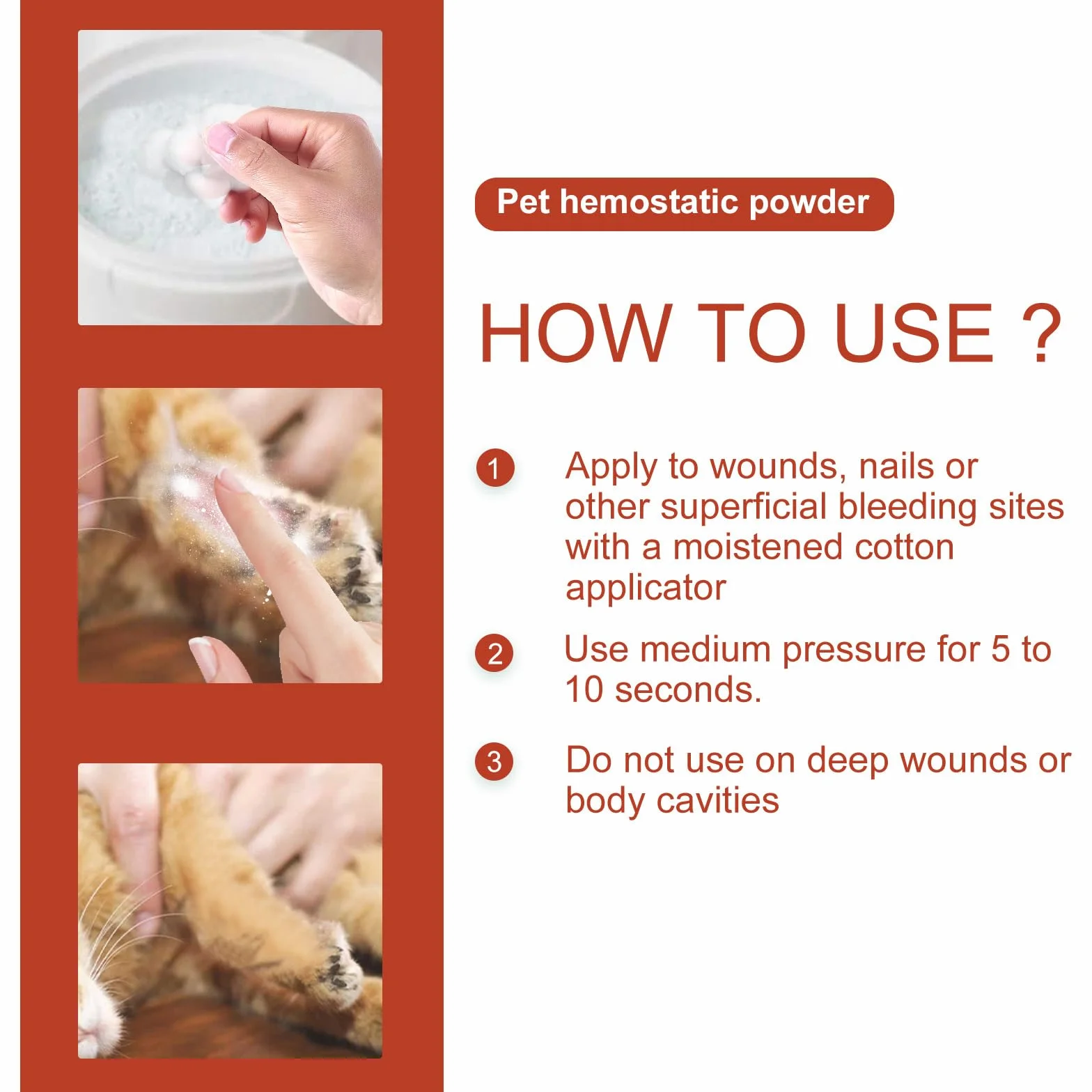 Polvere Emostatica per Cani,2pcs Polvere Stitica Sicura per Cani e Gatti,Polvere Emostatica Sicura per Cani e Blood,Cura Emostatica per Animali Domestic