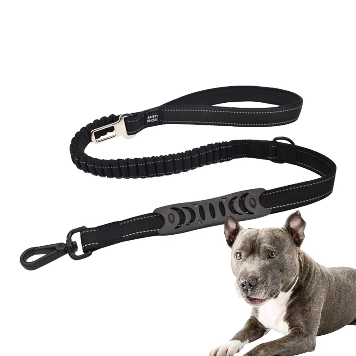 Edipets, Cintura Sicurezza Cani Auto, Guinzaglio Anti Tiro per Cane, 1M / 1.4M, Riflettente, Maniglia Imbottita, per Cani di Taglia piccola/media/grande (Nero)