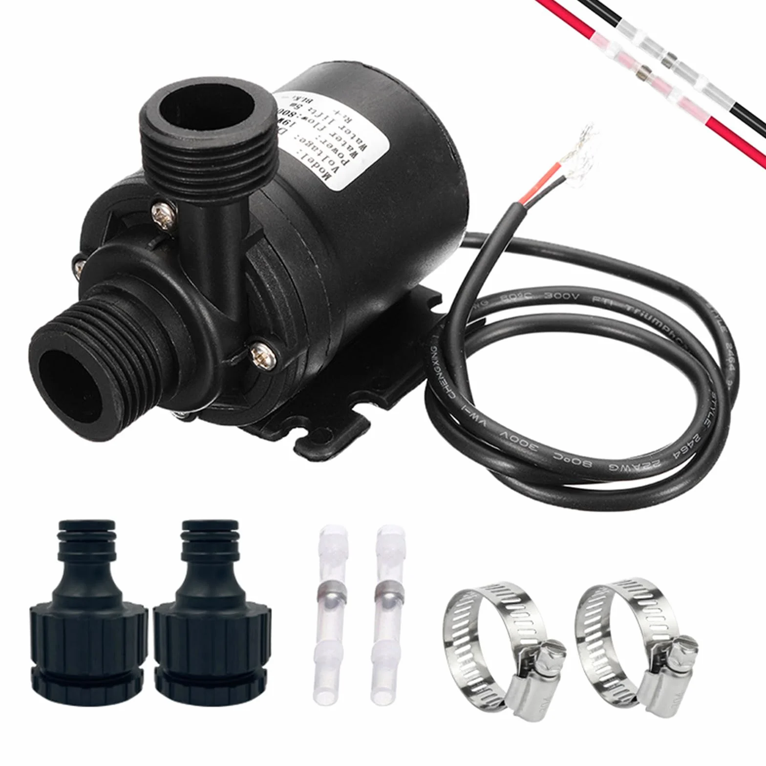 Pompa Acqua 12V, Pompa Sommersa Acqua Brushless 800l/h 5m, Mini Pompa Acqua per Fontane E Sistema di Circolazione dell'AcquaStagno Acquario Serbatoio di pesci Solare Fontana