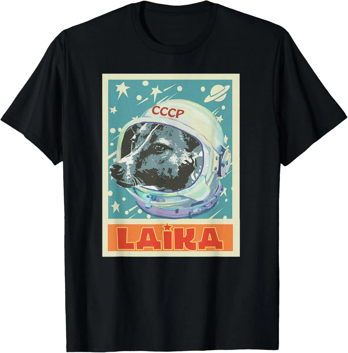 Unione Sovietica URSS T Astronauta Laika Propaganda Cane Maglietta