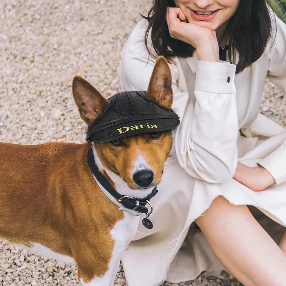 Cappello personalizzato con orecchie ricamate per cani – Solare UV, baseball multicolore traspirante, berretto piccolo e medio