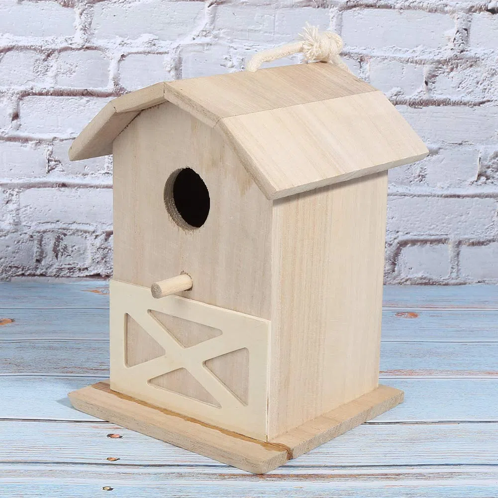 Mini Casetta per Uccelli in Legno, Materiale Innovativo in Paulownia Naturale, Forma Squisita Unica, Pregevole Fattura Resistente Ai Morsi, con Resistenza Agli Insetti a Pr