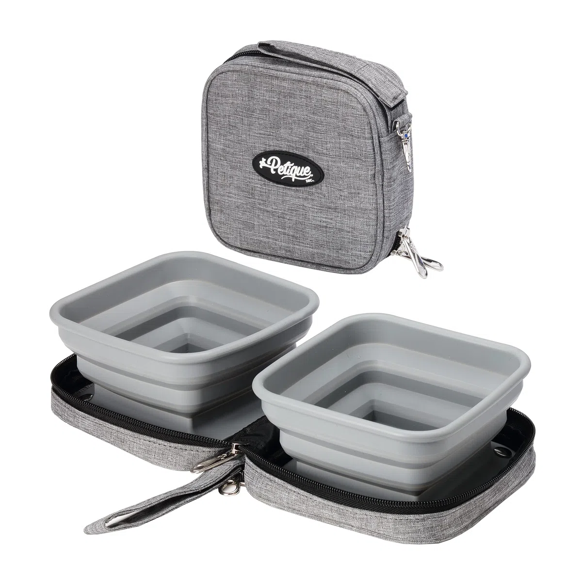 Portabowl - Eco ciotole per cani pieghevoli 2 in 1 - Ciotole da viaggio per cani di alta qualità con custodia da viaggio - Leggere e compatte - Realizzate al 100% in silicone alimentare senza BPA