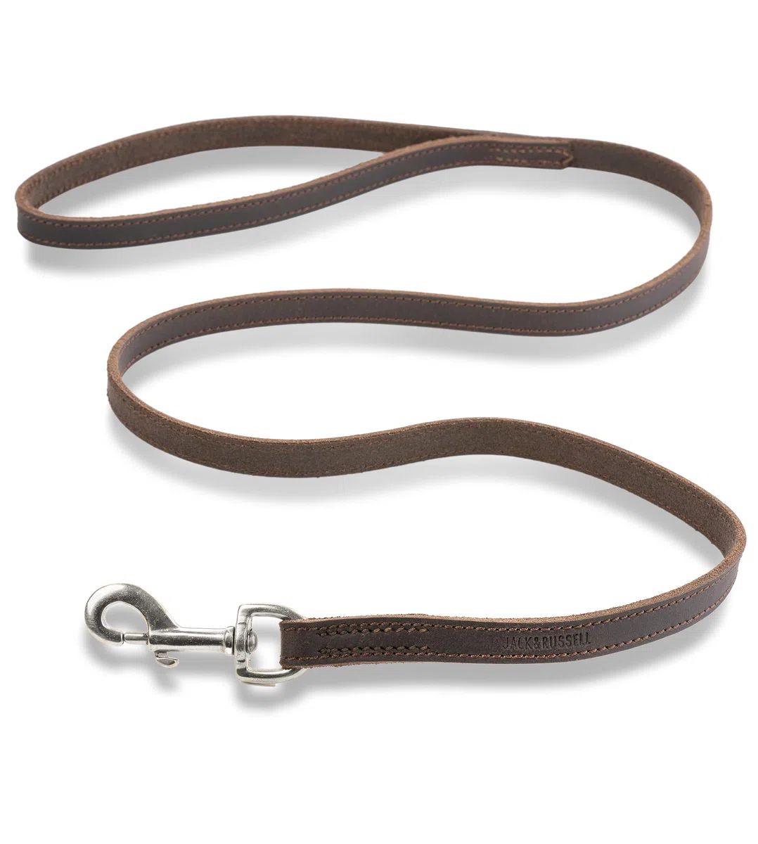 Guinzaglio per cani in pelle Premium Shorty 1m - Guinzaglio per cani in pelle pieno - Guinzaglio con moschettone - Shorty (Marrone scuro)