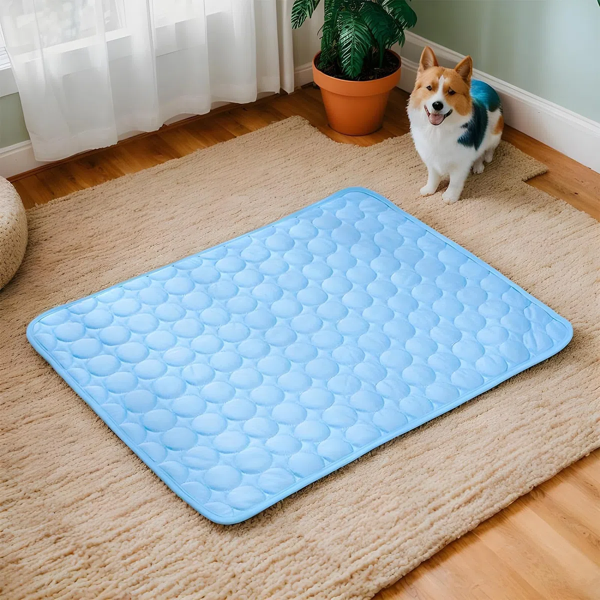 Generico Tappetino Rinfrescante Per Cani | Cuscini Freddi In Tessuto Fresco Per Cani | Coperta Estiva Traspirante Per Pavimento Divano Cuccia Giardino Spiaggia Auto