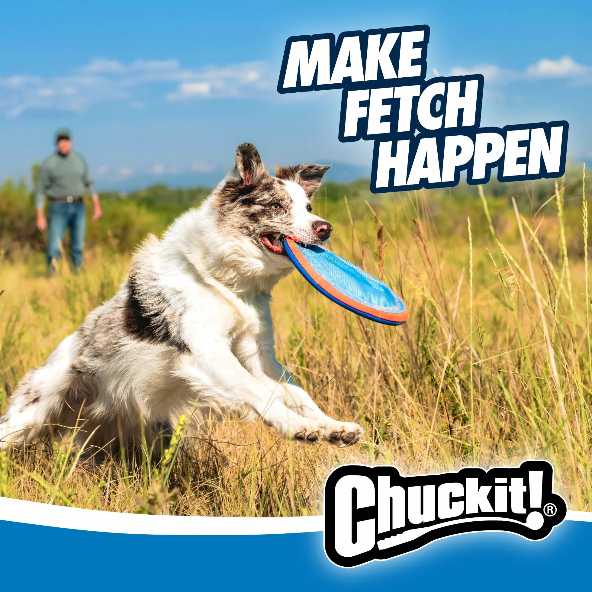 Chuckit CU32302 Frisbee Paraflight Max Glow, Frisbee di Cane con Un Diametro di 23,5 Cm, L