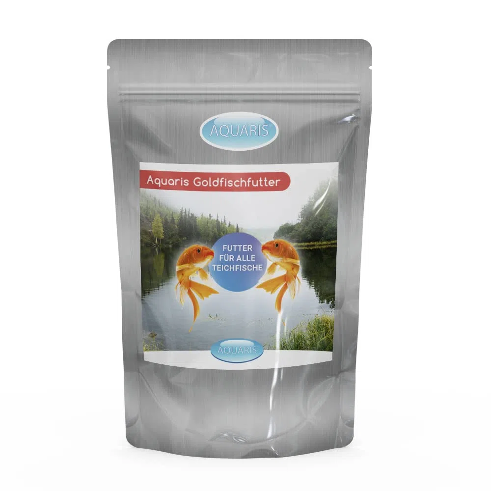 AQUARIS Mangime per pesci rossi – Mangime completo premium da laghetto, shubunkin e altri pesci dai colori intensi 1 kg / 3 mm