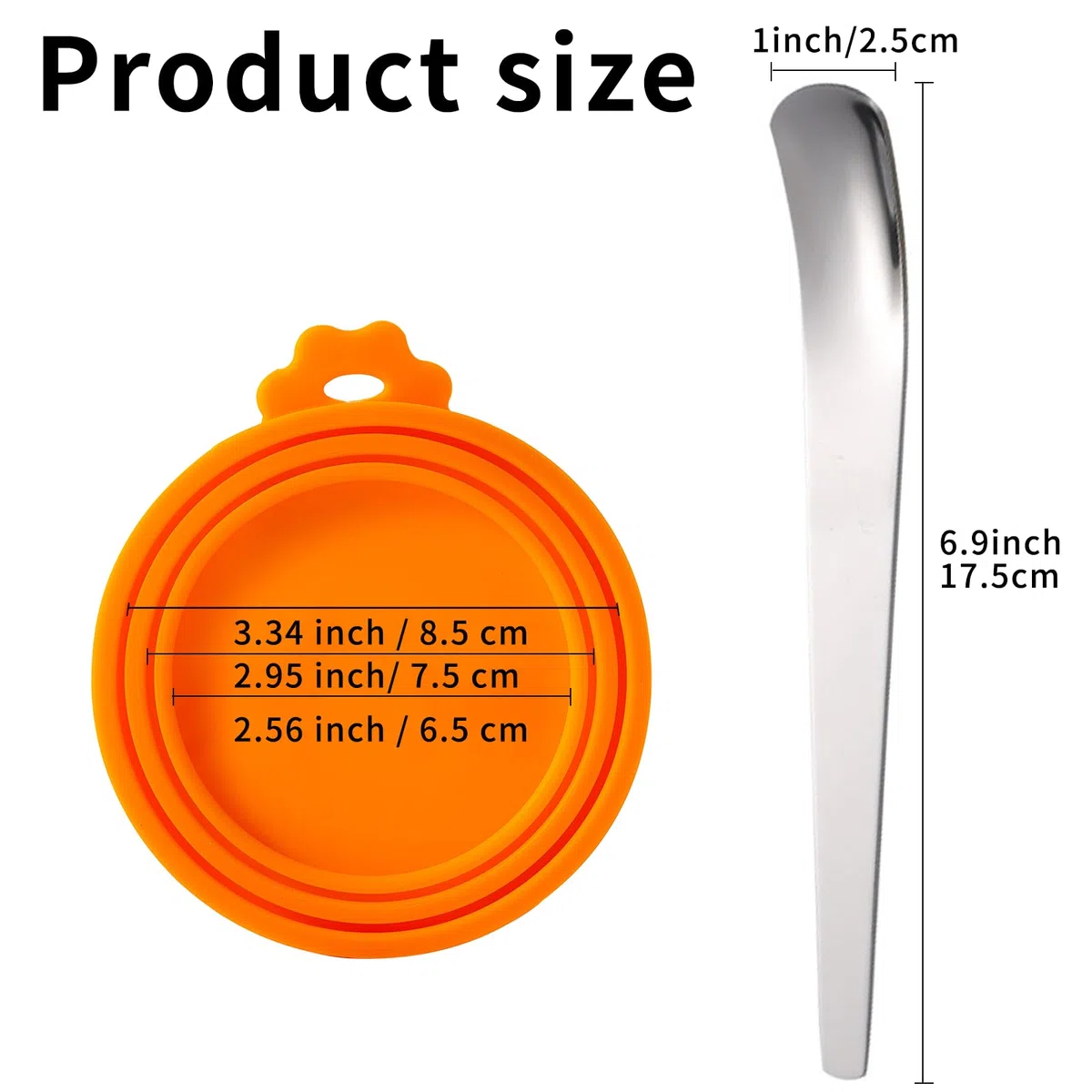 SLSON Coperchi Universali per Lattine di Cibo per Animali, Set di 6, con Cucchiaio in Acciaio Inox, Coperchi in Silicone per Animali Domestici