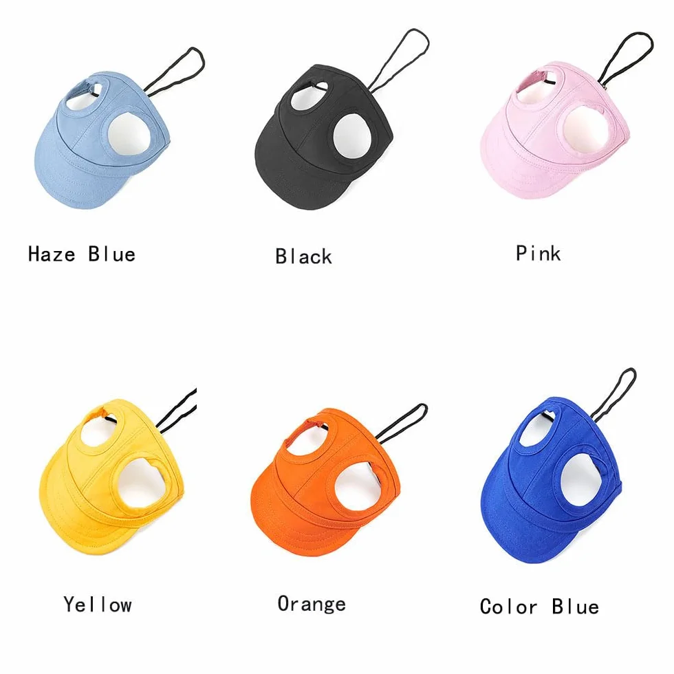 Cappello personalizzato con orecchie ricamate per cani – Solare UV, baseball multicolore traspirante, berretto piccolo e medio