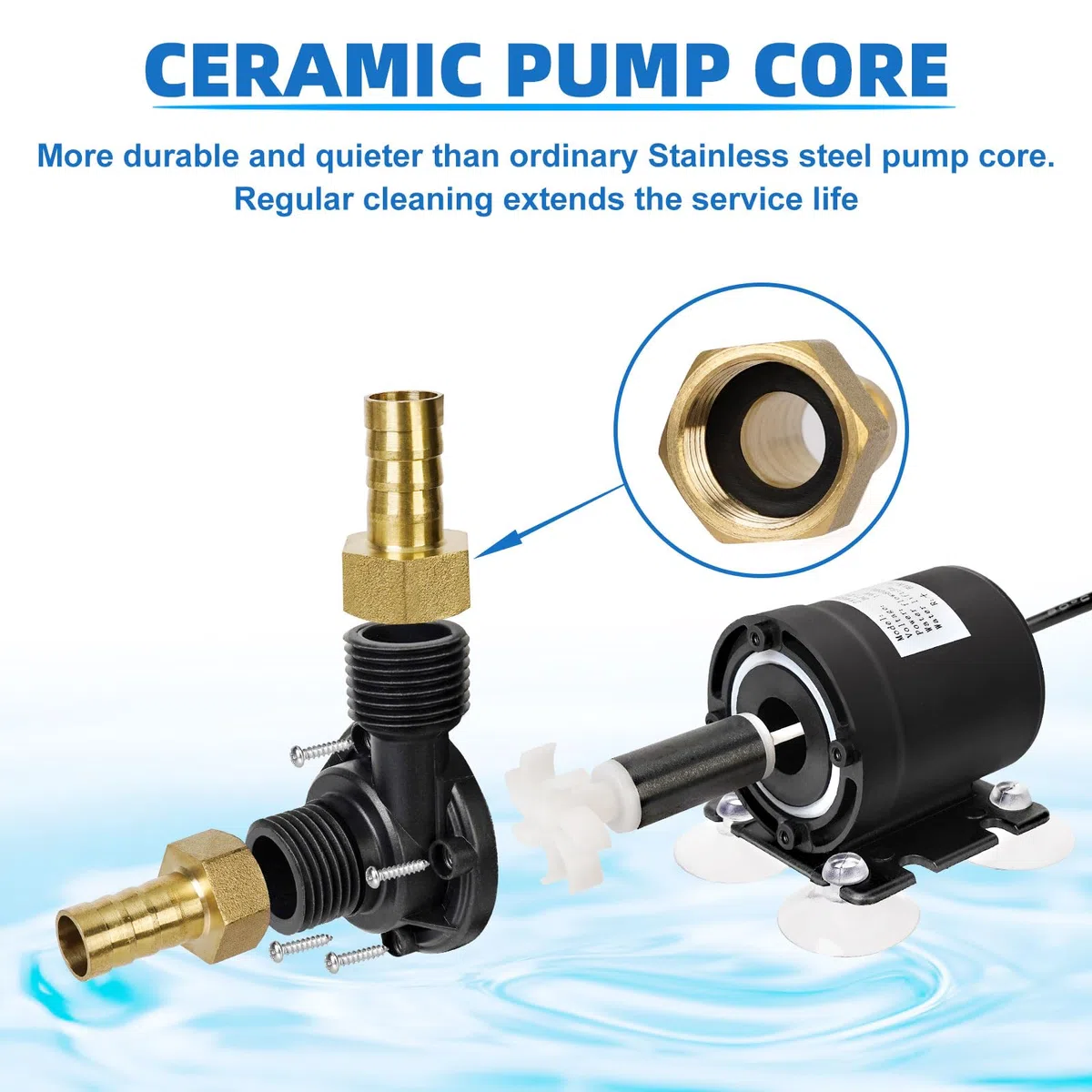 Mini Pompa Acqua 12V, Pompa Acquario 800L/H 5M, DC 12V Pompe per Acquario, Ultra Silenzioso, per Acquario, Stagno, Fontana, Idroponica di Circolazione