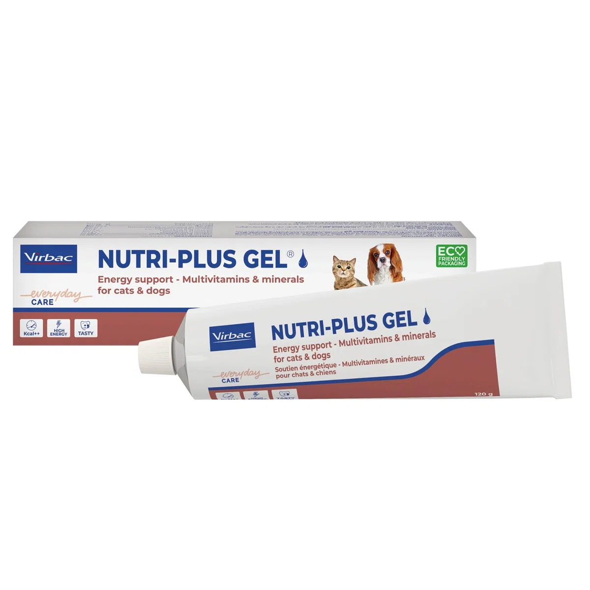 Virbac Nutri-Plus Gel | 120 g | Alimento complementare dietetico per cani e gatti | Fonte di energia concentrata
