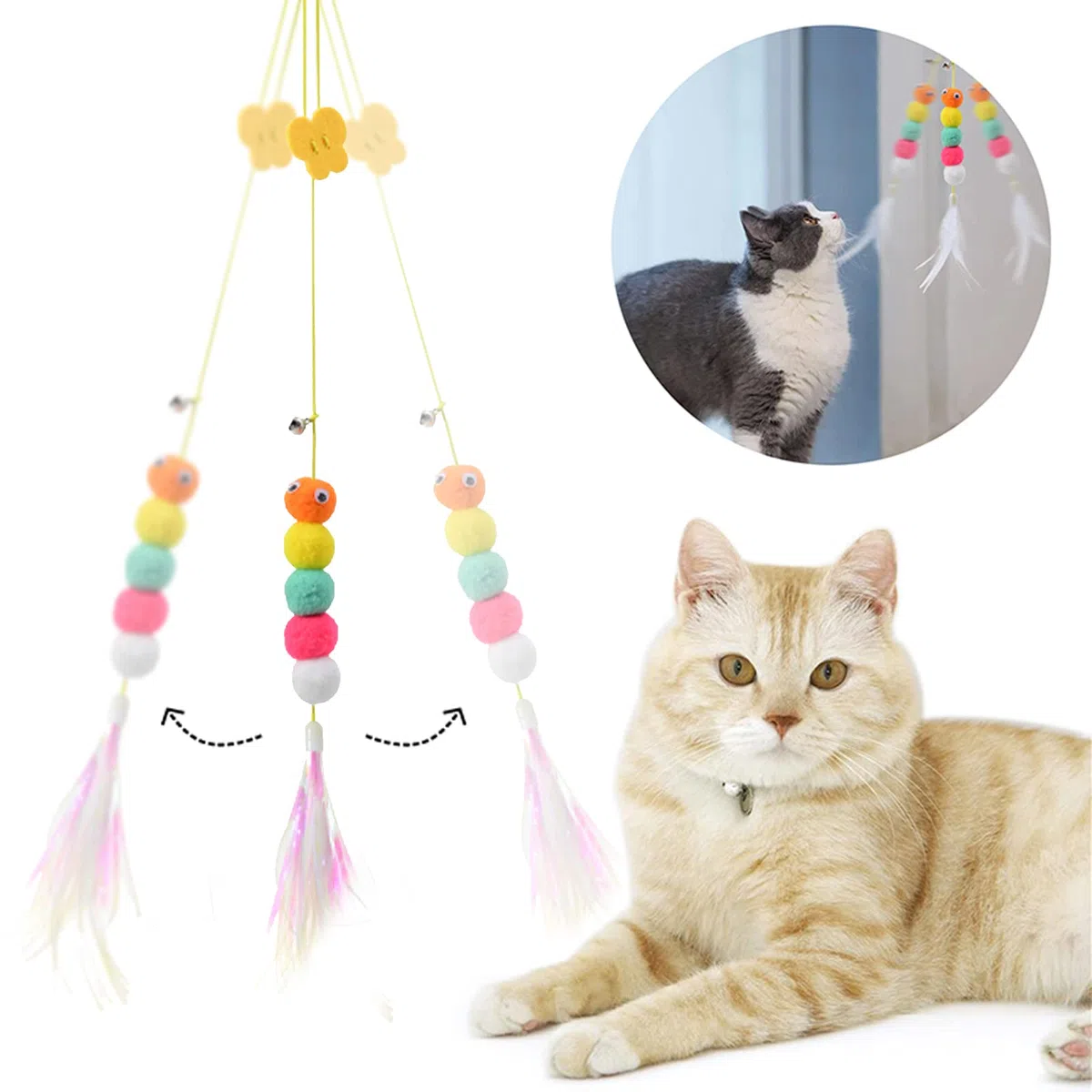 Tunnel per Gatti,Tunnel da Gioco per Gatto Pieghevole,Giocattoli con Palla e Gatto per Cani per Gatti,giocattolo Cuccioli, Conigli, Porcellini D'India, Uso Interno ed Esterno (Grigio)