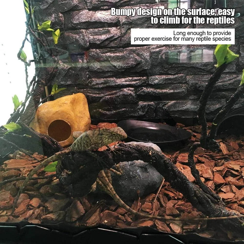 Viti Artificiali per Rettile, Simulazione Arrampicata in Giungla Foresta Curva Ramo, Habitat Decorazione per Lucertole, Camaleonte, Geco