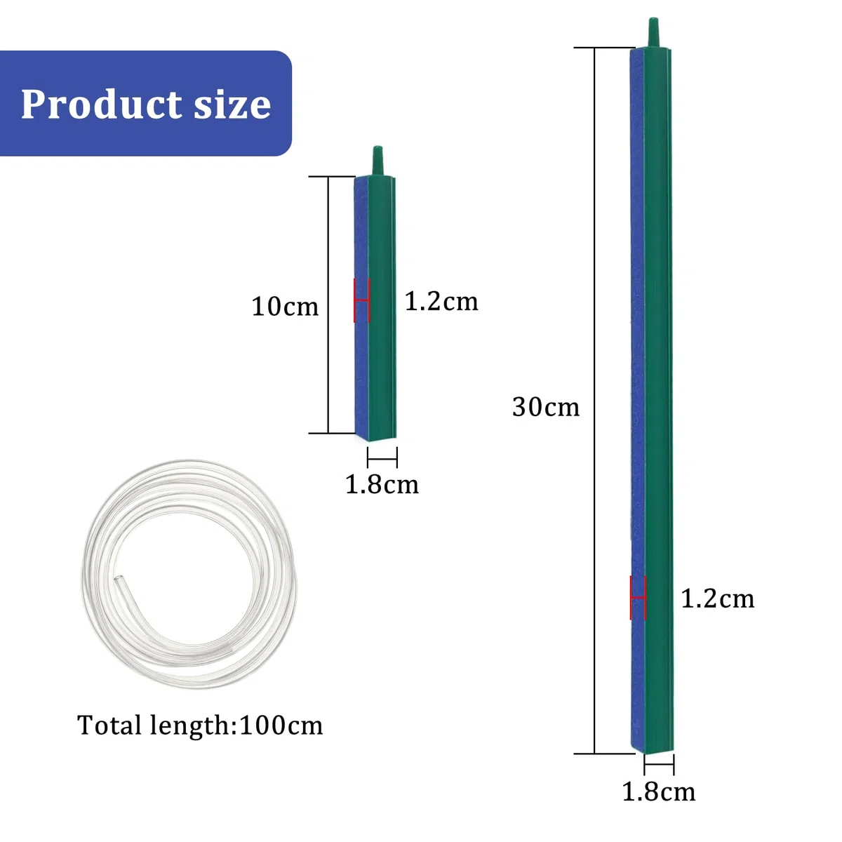 6 Pezzi Aria per Acquario Air Stone per Acquario Acquario Bubble Air Stone Pietra di Scarico per Acquari Barra Diffusore di Ossigeno con 2 Pezzi Tubo per Acquario Fish Tank Pompe d'Aria