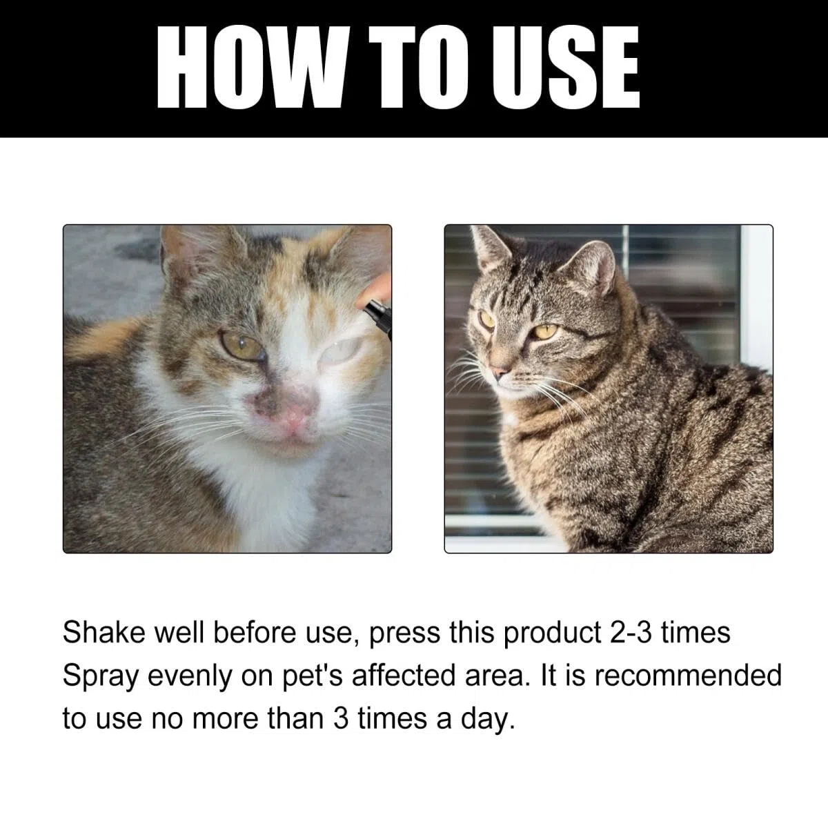 Spray per la Riparazione della Pelle; Spray antiprurito cutaneo per Gatti Domestici