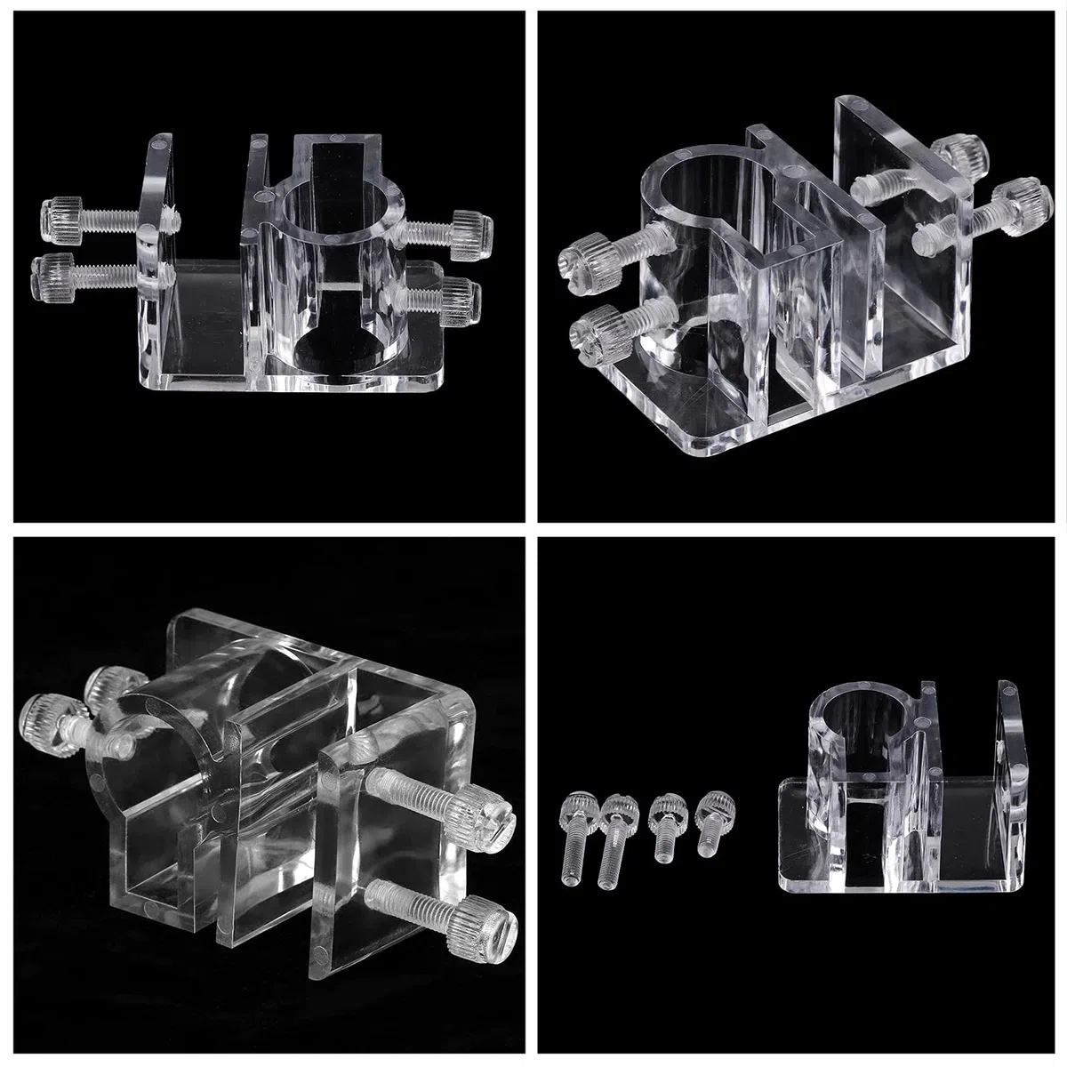 Supporto per Tubo per Acquario Clip di Fissaggio Morsetto del Supporto della Clip Tubo dell'acquario Morsetti per Tubi Flessibile Trasparente Per Serbatoio di Pesce Per Tubo da 12-16 mm Dia 2 Pezzi