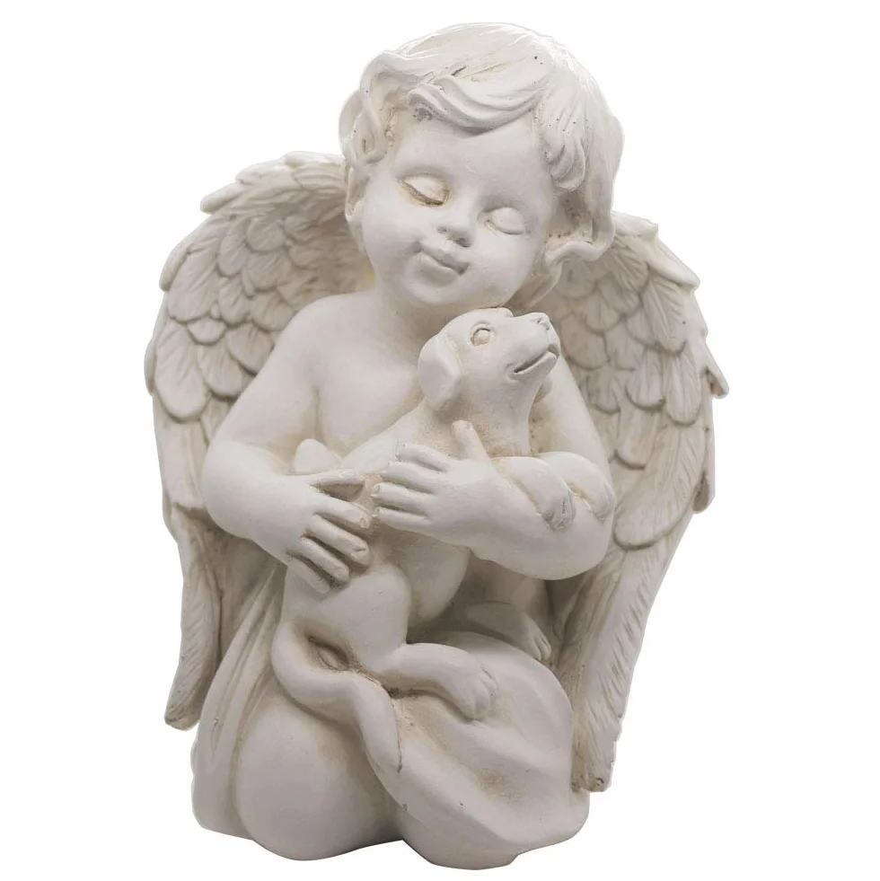 Statua commemorativa con cane, per interni ed esterni, 17,8 cm