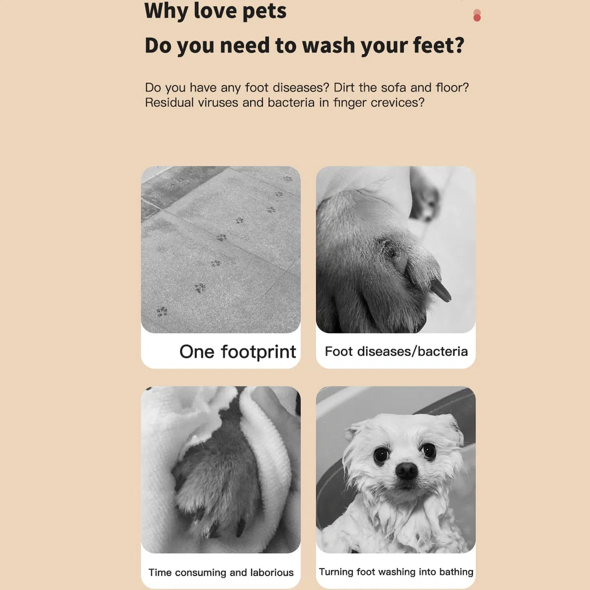 Generico Automatic Dog Paw Cleaner - USB Rechargeable Pet Foot Cleaning Cup | Dog Claw Care Cleaner for Small, Medium, And Large Dogs, Cats, Portable Grooming Tool, Fast Hygiene, Gentle Wash