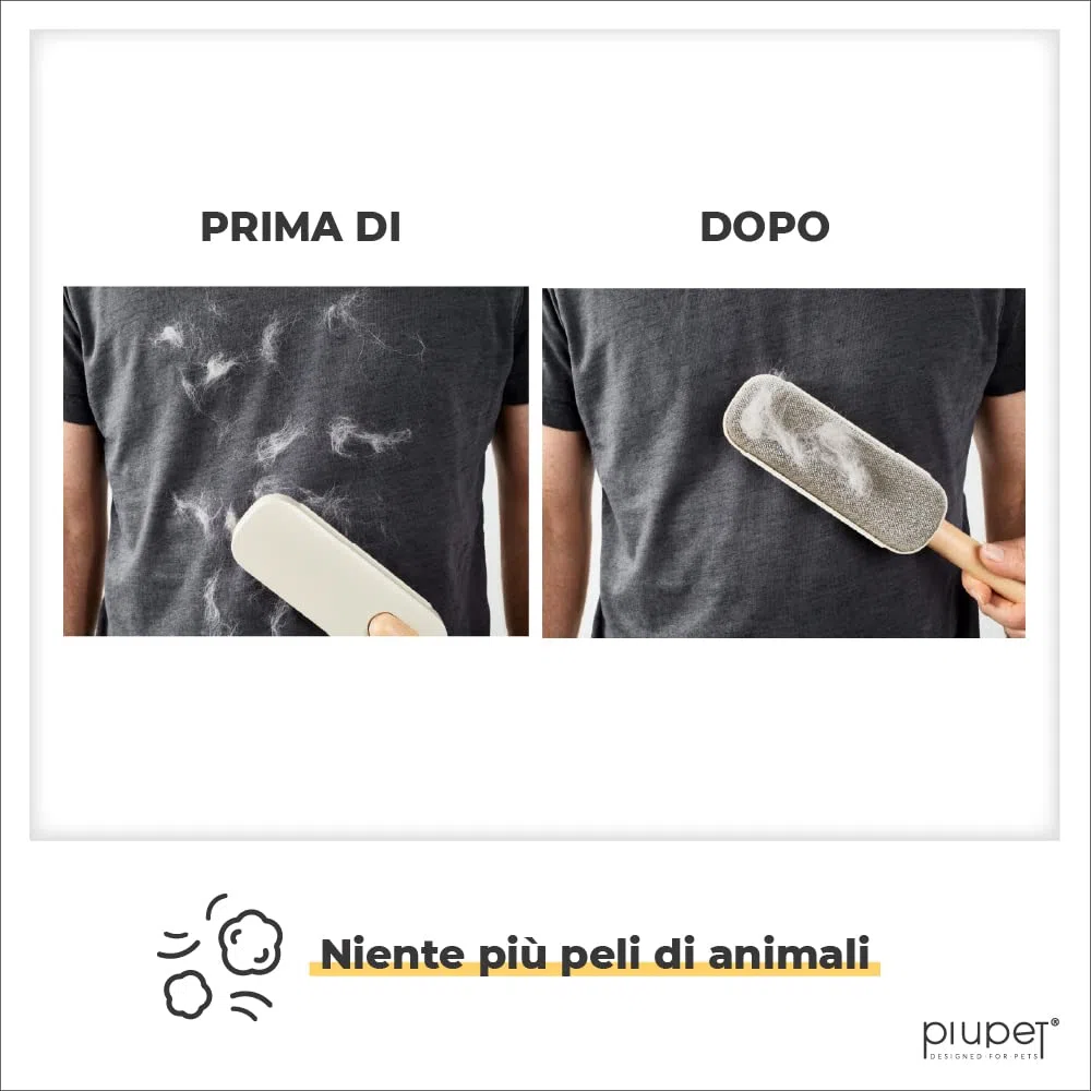 PiuPet® Spazzola Levapelucchi I Autopulente I Togli peli Animali I rimuovi peli Gatto/Cane