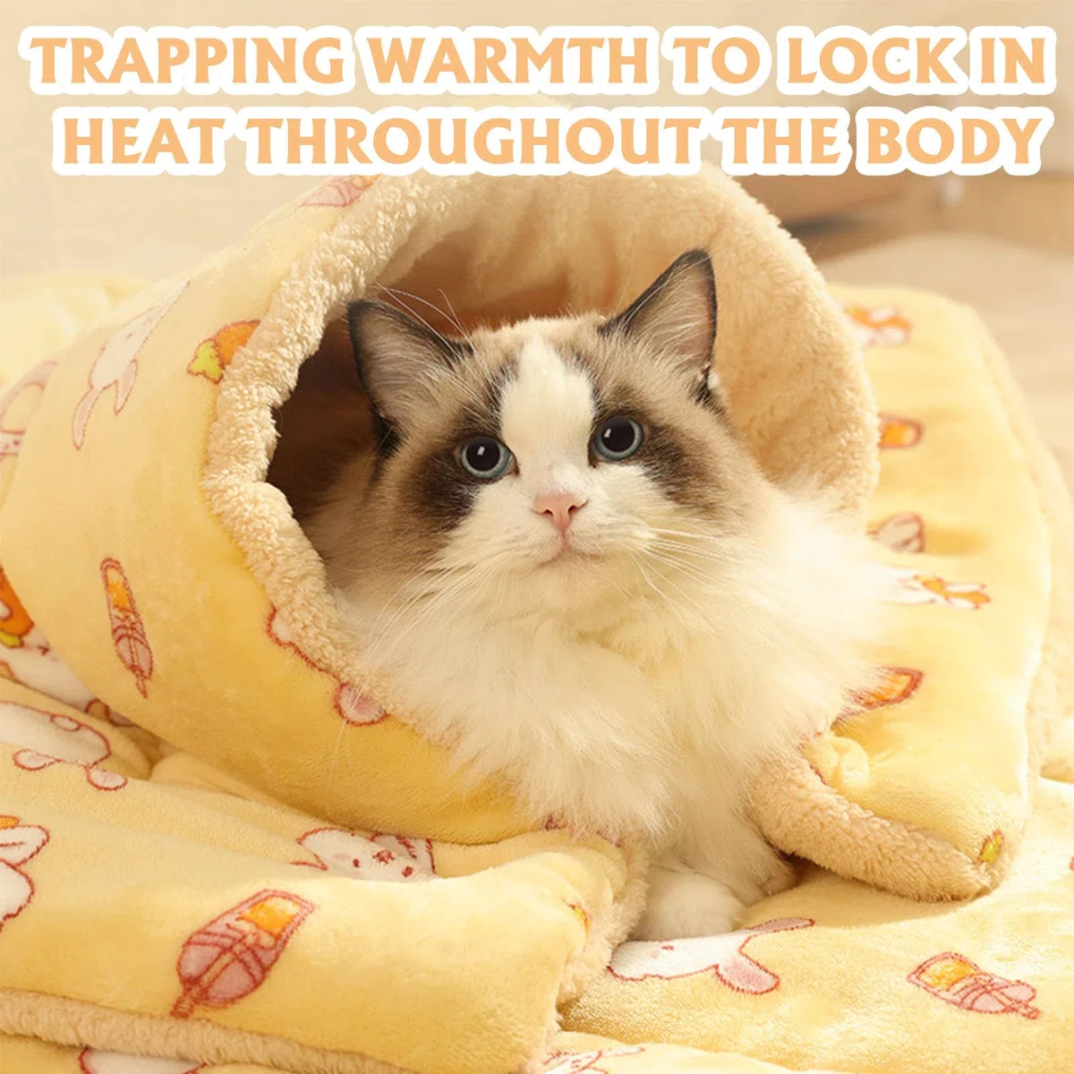 Morbida Coperta Gatto, Lavabile Copertina Gatto, 57 x 37 cm Tappetino Autoriscaldante per Gatti, Coperta per Gatti Senza Elettricità, CoPerta Termica GattoS, CopeRta Gatti