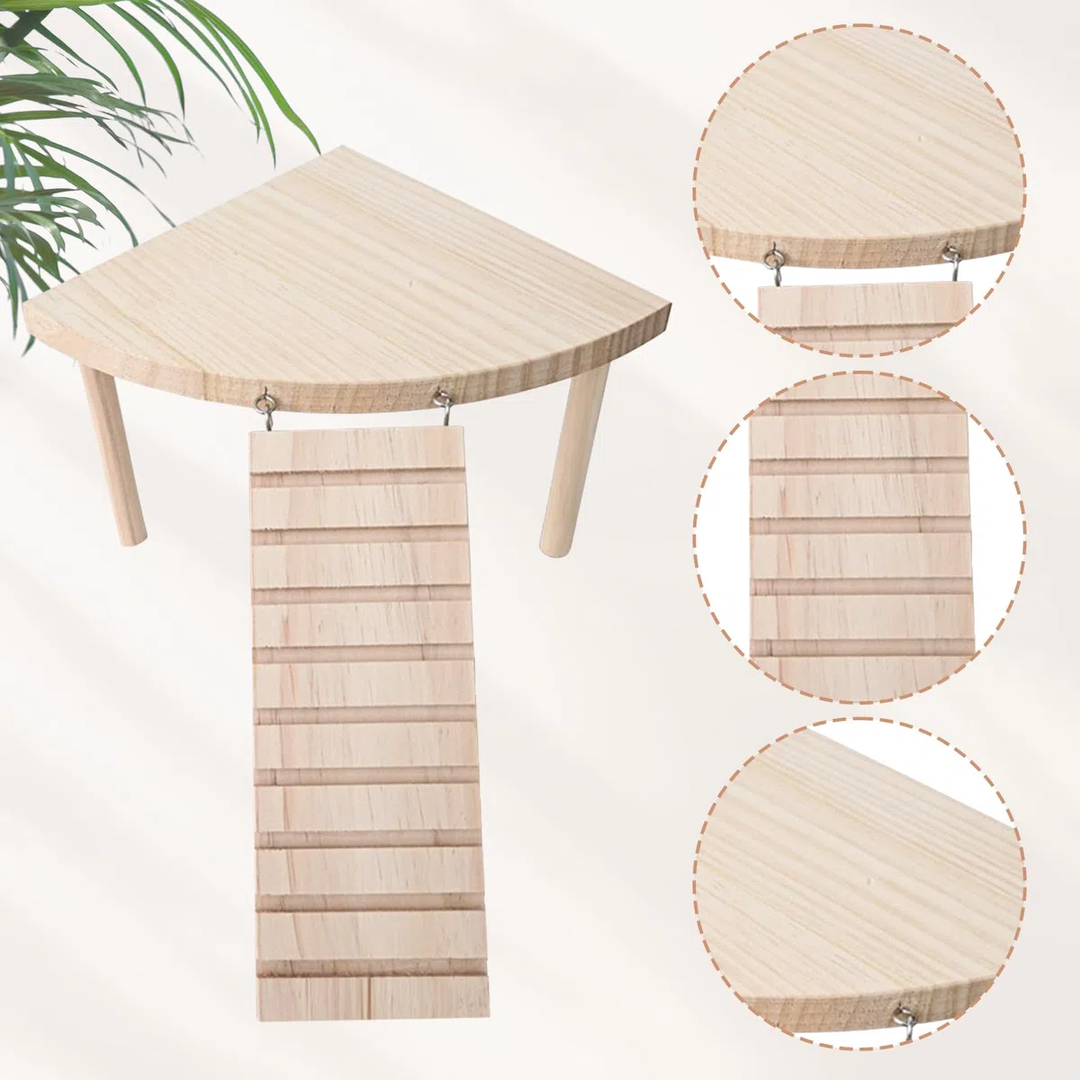 Hamster Plattform - Piattaforme per Criceti - Piattaforma In Legno per Cricet - Accessori per Gabbie Con Scaletta,Adatti per Criceti,Gerbilli,Topi,Cincillà E Altri Piccoli Animali Domestici