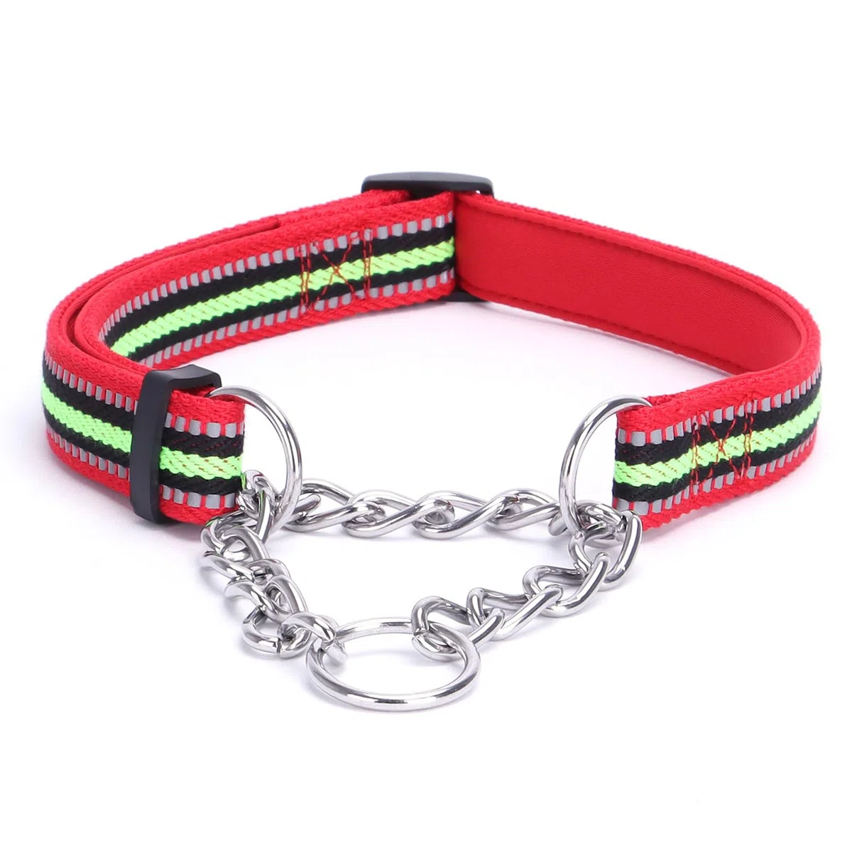 Collare per Cani,Collare Semistrozzo Cane,Collare Martingala Riflettente,Regolabile Collari,Cani Cane Addestramento Collari,Collare Tattico per Cani,per l'addestramento e le passeggiate sicure (L)