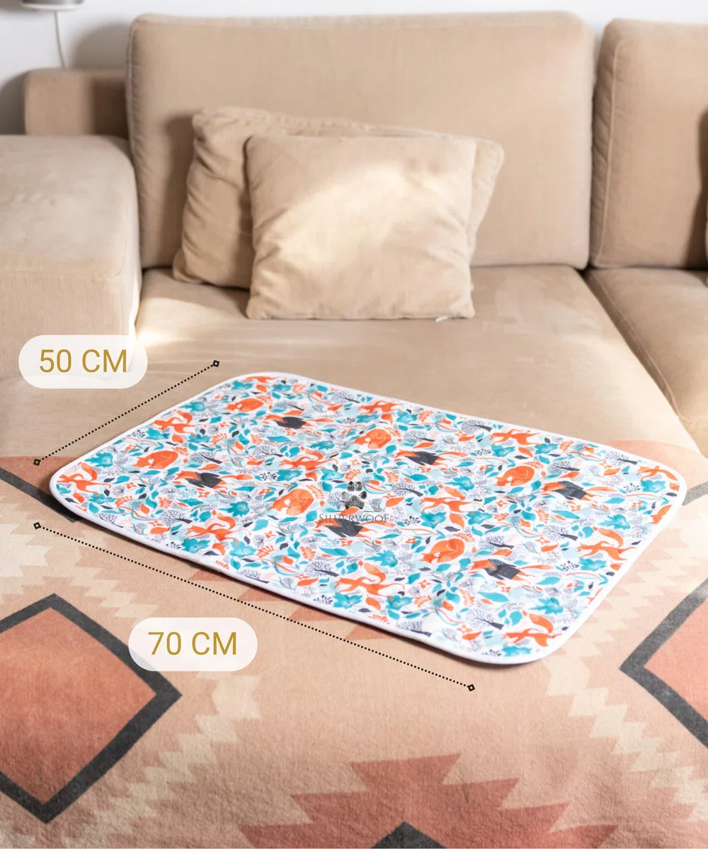 2x Tappetini igienici deluxe lavabili per cani piccoli - Assorbono il Doppio - Traversine assorbenti per cani riutilizzabili e impermeabili per cuccioli - Antiscivolo e Anti Odore 70x50cm