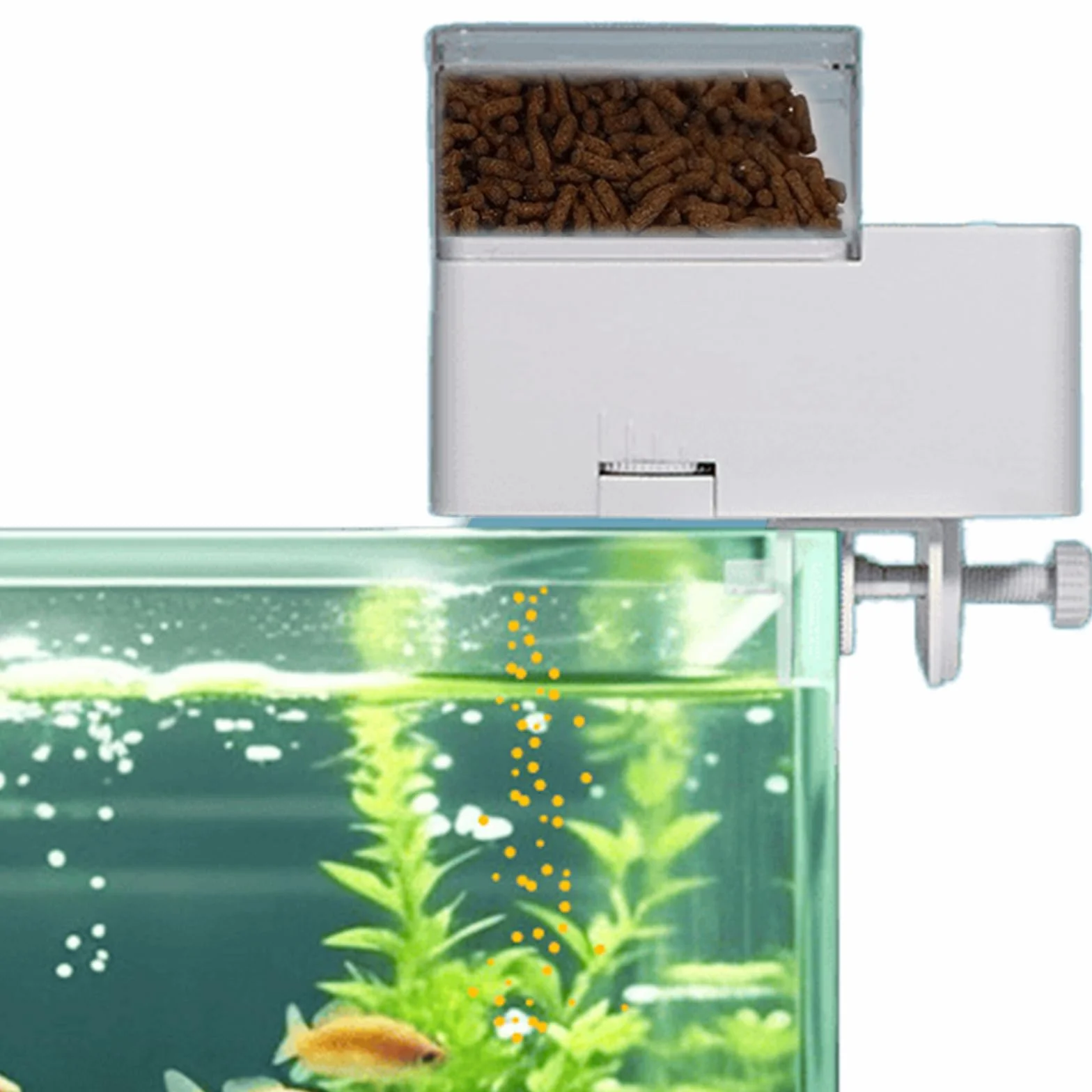 Mangiatoia automatica per acquario, 150 ml, distributore automatico di alimenti per pesci con quattro modalità di misurazione del tempo, mangiatoia automatica per pesci con contenitore per alimenti