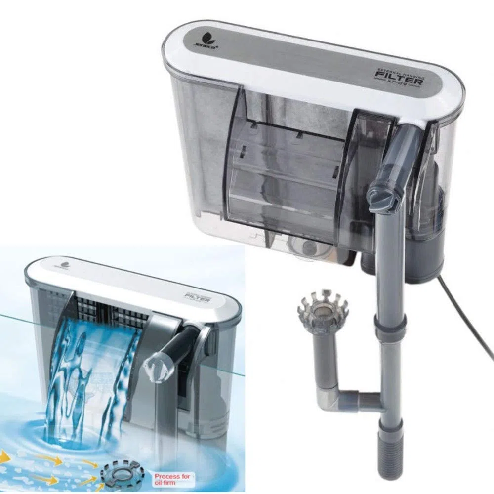 Filtro Esterno Per Acquario Dolce Salato Effetto Cascata Pompa a Zainetto Xp-09 200Lh