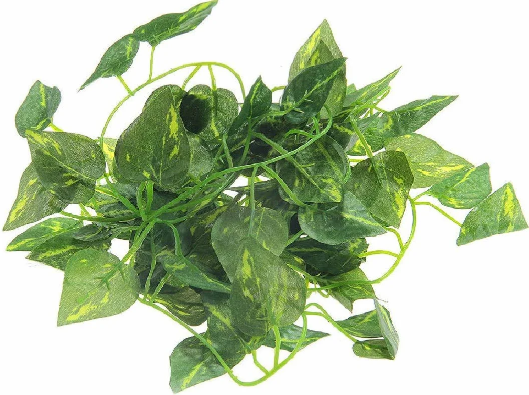 PINVNBY Amaca a forma di drago barbuto, per rettili, foglie, lucertola, habitat, accessori decorativi, rampicanti artificiali con ventose per serpenti gechi camaleonti