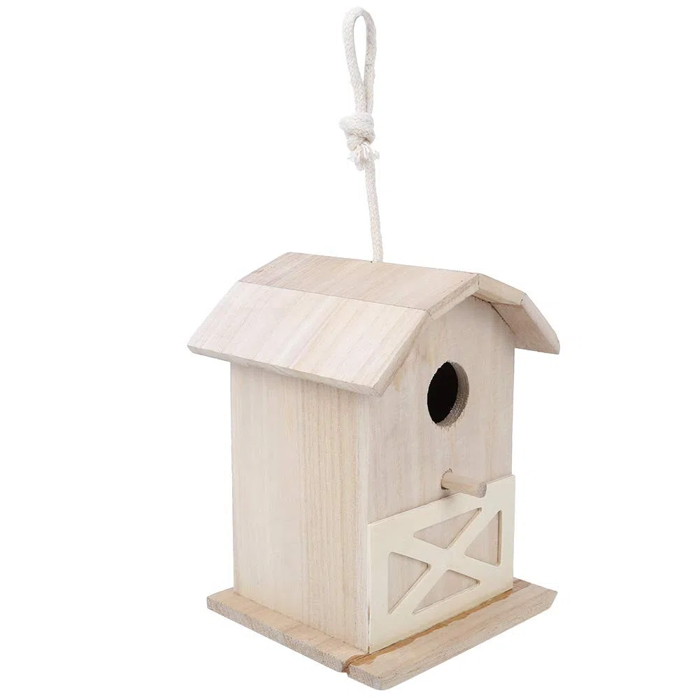 Mini Casetta per Uccelli in Legno, Materiale Innovativo in Paulownia Naturale, Forma Squisita Unica, Pregevole Fattura Resistente Ai Morsi, con Resistenza Agli Insetti a Pr