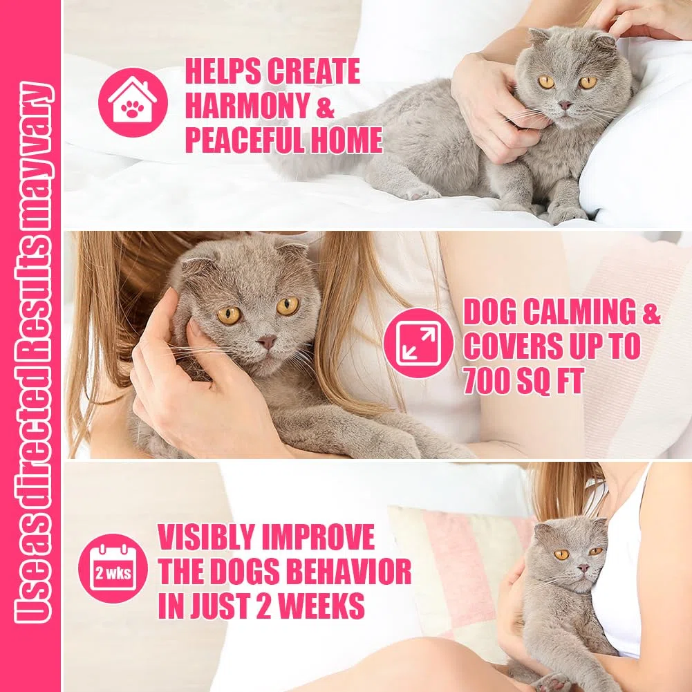 OSDUE Diffusore Feromoni per Gatti 4 in 1,3*30 Giorni Diffusore di Feromoni Calmanti per Gatti,con 1 Diffusores +3 Ricariche 48ml,Aiuta a risolvere i segni comuni di stress nei gattis,per Casa,Viaggi