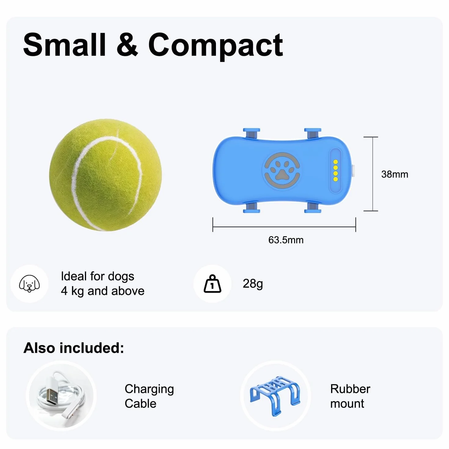 GPS Pet Tracker GPS Dog Tracker 4G Live Satellite Tracking, avvisi intelligenti multipli, monitor di attività completamente impermeabile per cani e gatti, portata illimitata, richiamo vocale remoto