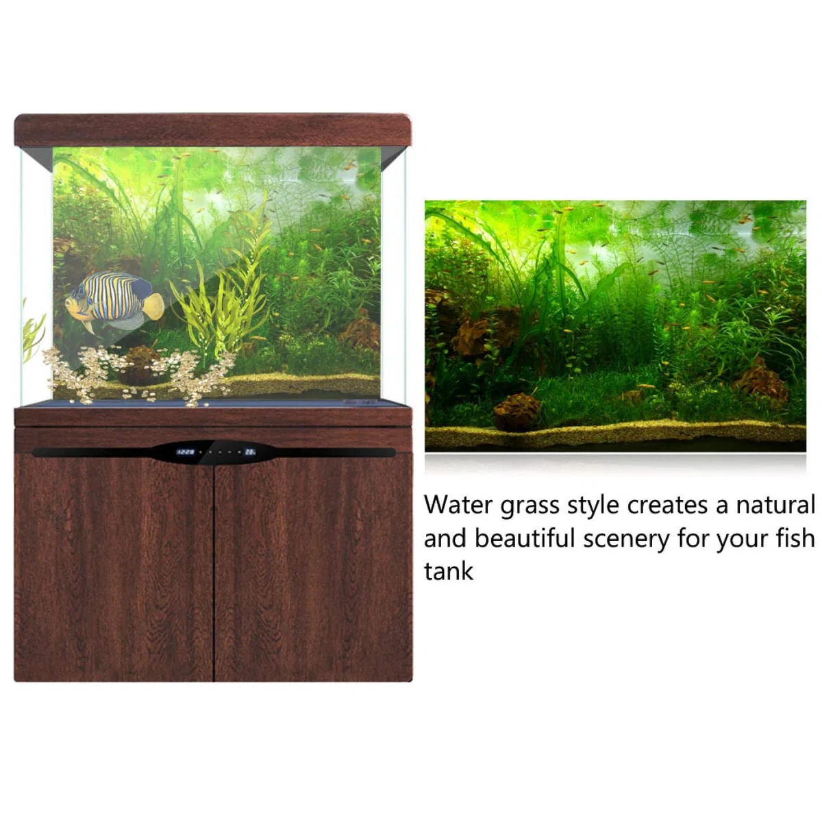 Akozon Sfondo Acquario 80x40 Acquario Poster di Sfondo, Acquario Stile Acquario Acquario Acquario Sfondo Poster Adesivo Addensare Adesivo in PVC statico aggrapparsi sullo Sfondo Decorazioni Decorati