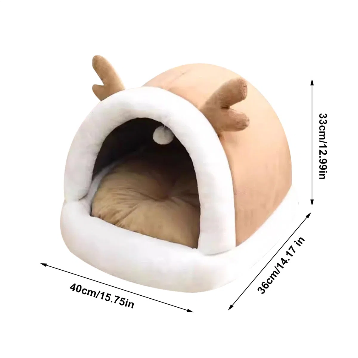 Cuccia per Gatti Coperta | Cuccia Calda e Morbida con Tettoia - Cuccetta Morbida Antiscivolo per Sonno Gattini Cuccioli - Utilizzo Interno Esterno Balcone Camera da Letto