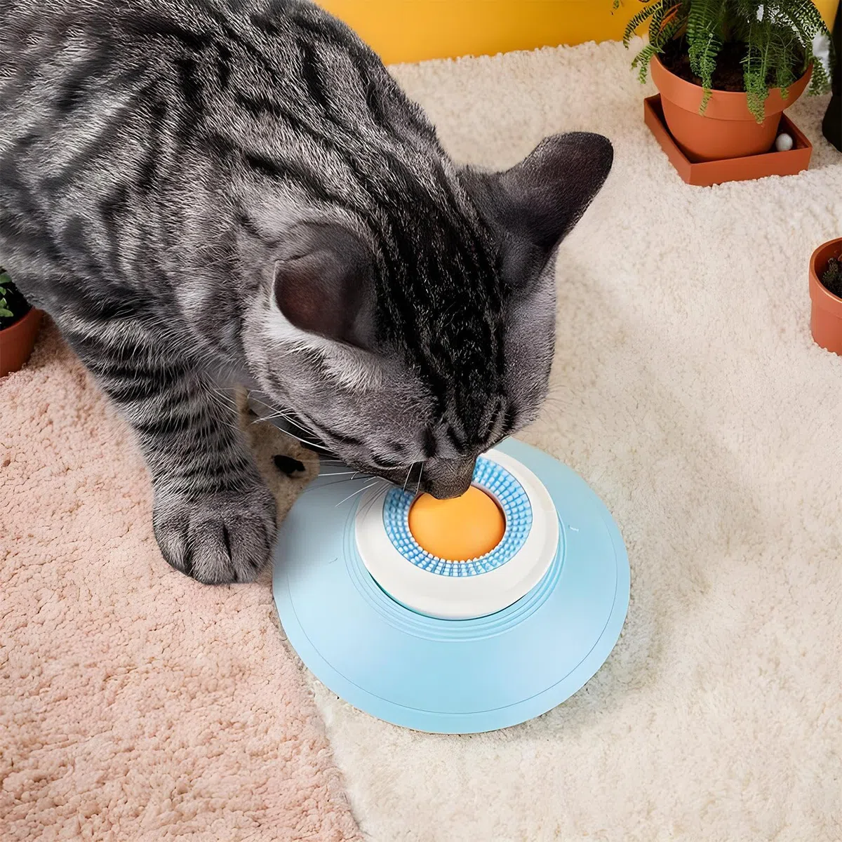 Giocattolo per leccare il cane, dispenser per leccare il cane, giocattolo antiscivolo per l'arricchimento degli animali domestici, riduce la noia per animali di taglia piccola, media e grande
