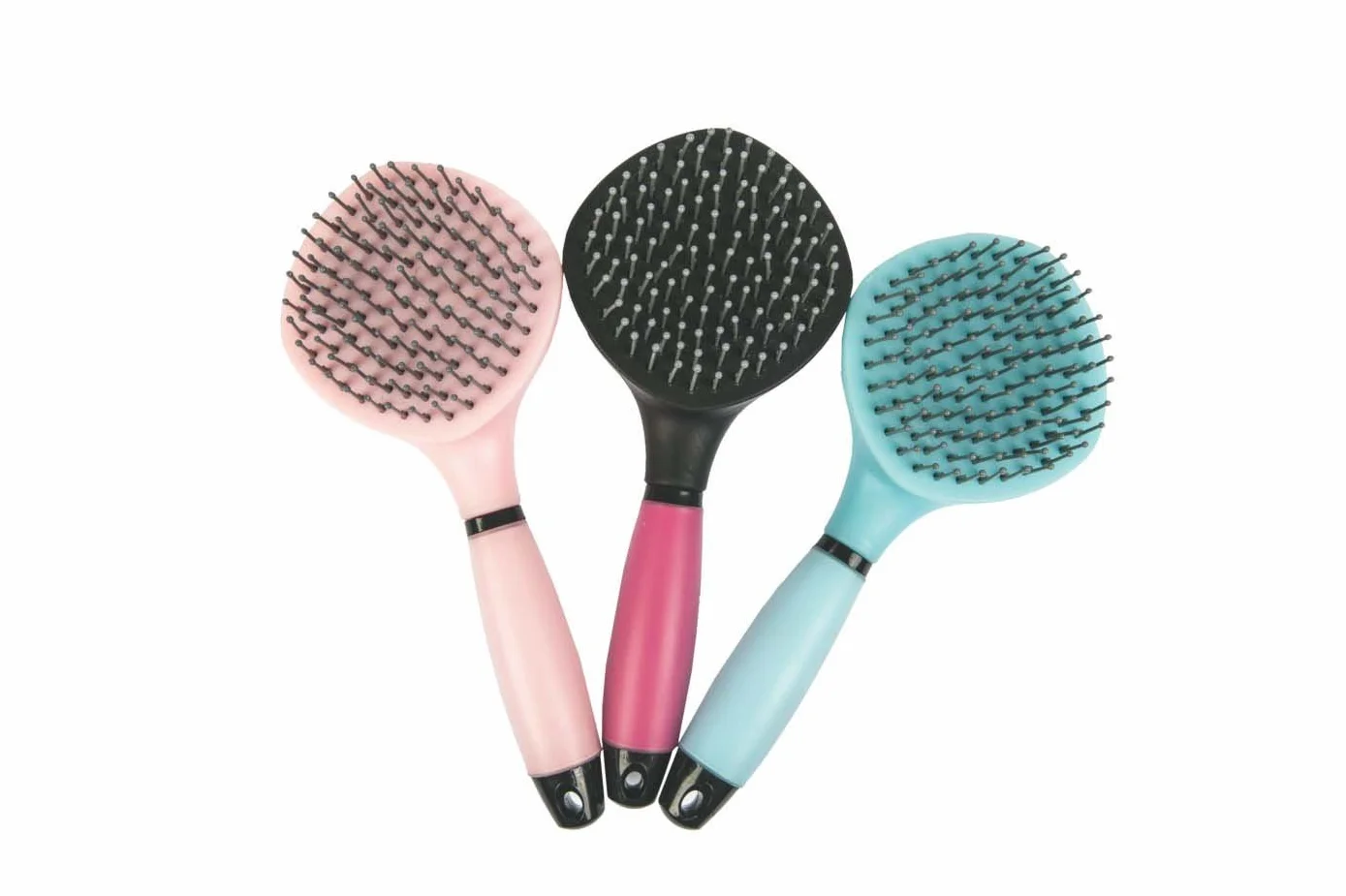HKM 70280141 - Spazzola per criniera e Coda con Impugnatura in Gel, Misura M, Colori Assortiti