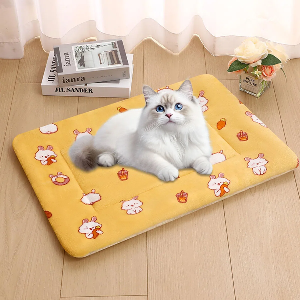 Morbida Coperta Gatto, Lavabile Copertina Gatto, 57 x 37 cm Tappetino Autoriscaldante per Gatti, Coperta per Gatti Senza Elettricità, CoPerta Termica GattoS, CopeRta Gatti