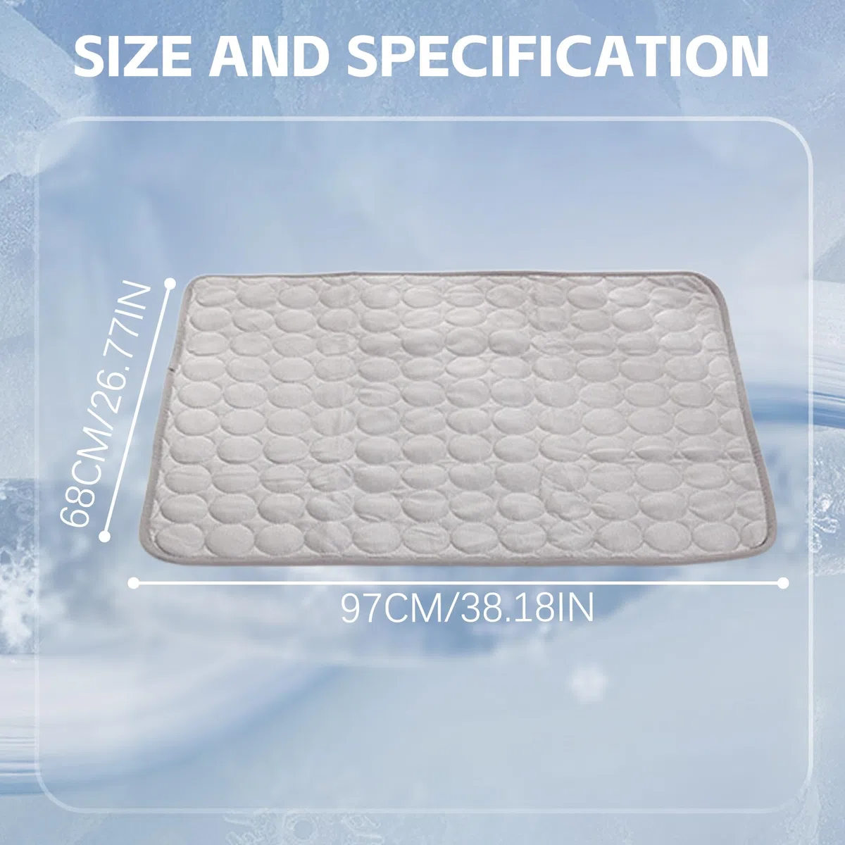 Tappetino Refrigerante Cane 97 * 68 CM, Cuscino Refrigerante Per Cani, Tappeto Refrigerante Per Cani, Tappetini Rinfrescanti, Non Tossici e Innocui, Lavabili, Per Uso Interno Ed Esterno