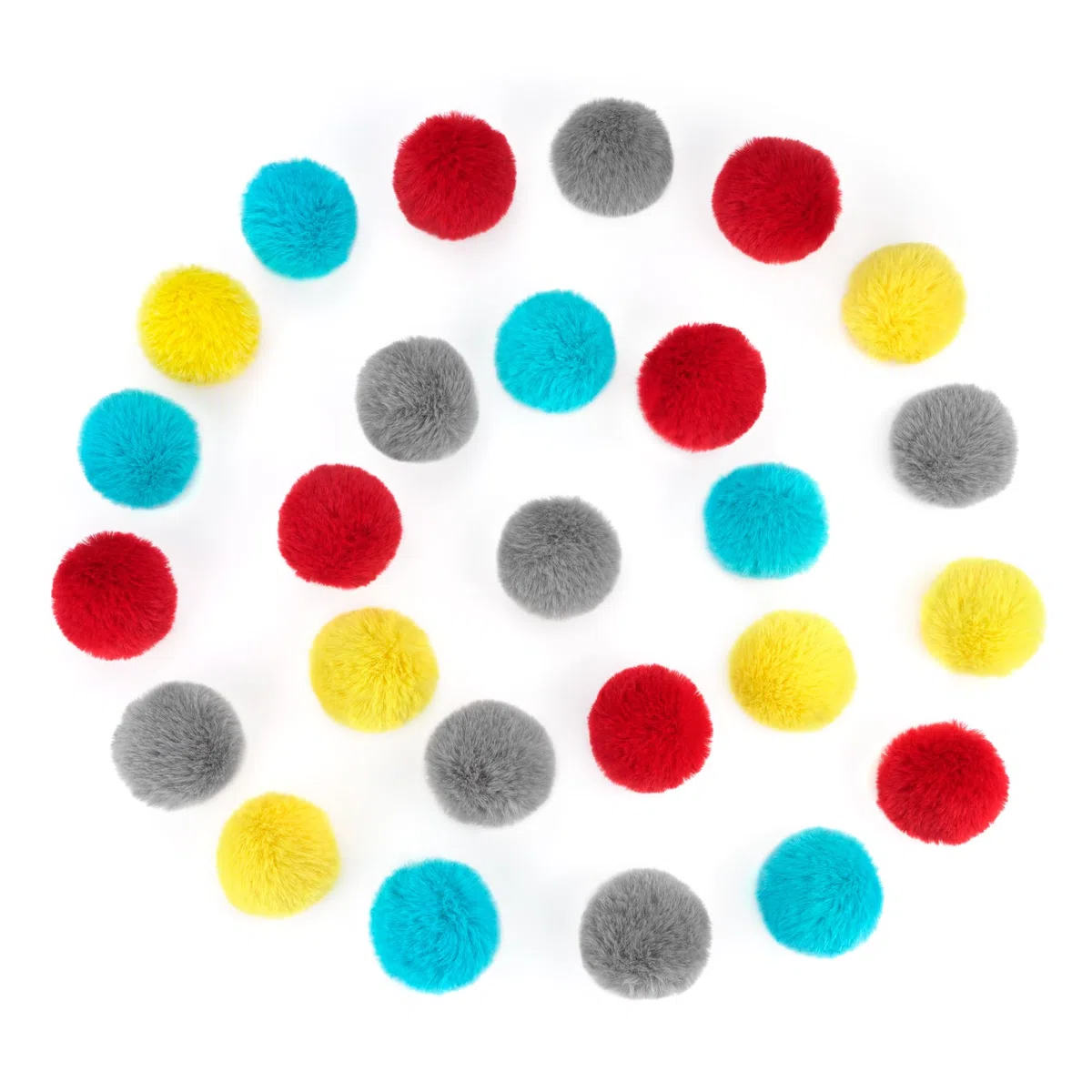Chiwava 24 paquet 1.8" erba gatta Peloso Palla giocattolo per gatti Palline morbide di pom pom Gattino caccia Tranquillo Giocare