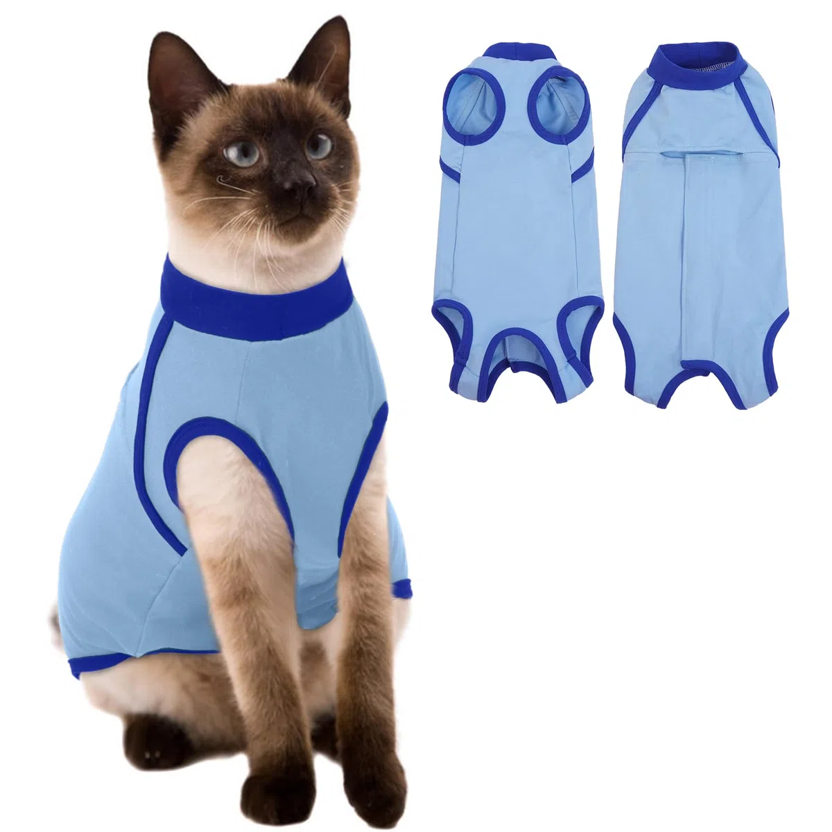 Body Gatto Post Operatorio, Tutina Gatto Post Operatoria Sterilizzata, Tuta Post Operatoria Gatto Femmina e Maschio, E-Collar Alternativa, Impedisce Leccare Ferita Addominale Dopo Chirurgia