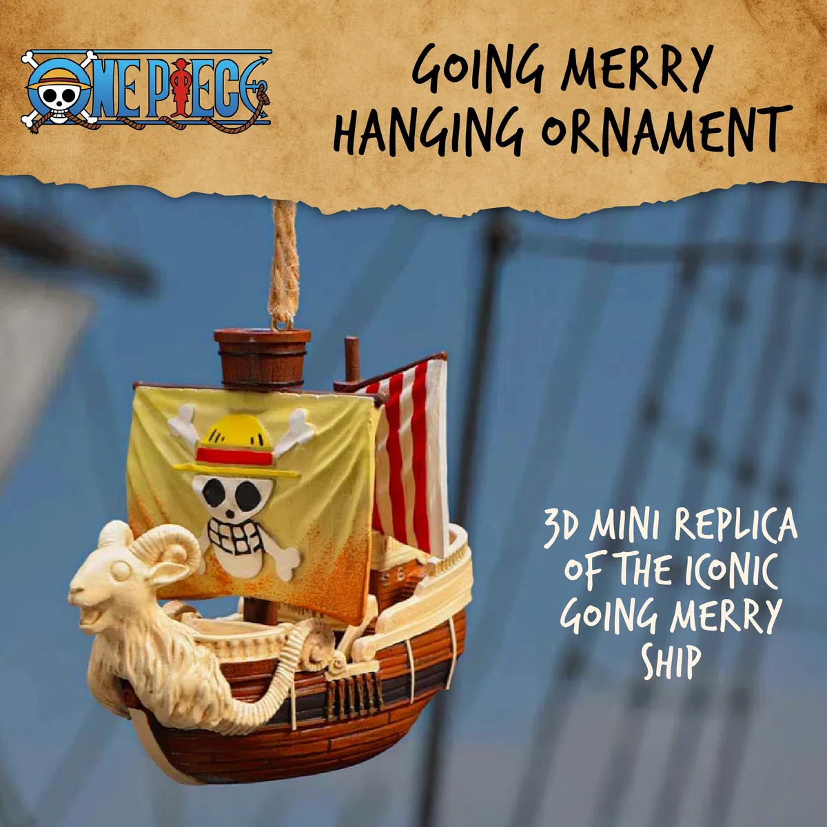 One Piece Going Merry - Ornamento da appendere