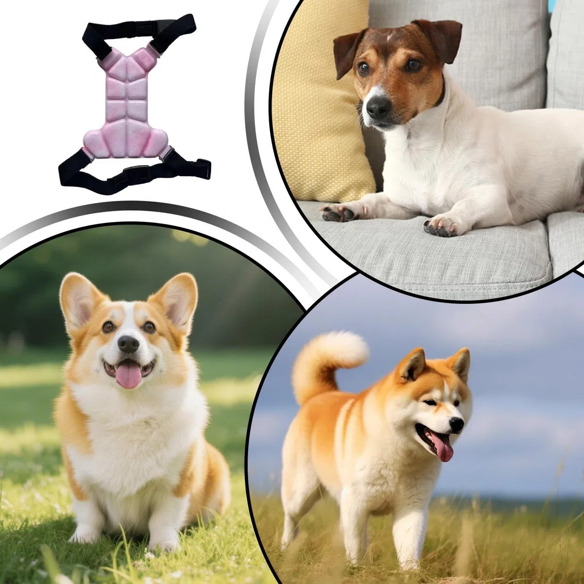Dog Cooling Vest - Gel Material Adjustable Pet Apparel, Lightweight Summer Cooling Jacket | Sun Protection Animal Wear, Comfortable Outdoor Gear For Puppy Kitten Walking Hiking Adventure