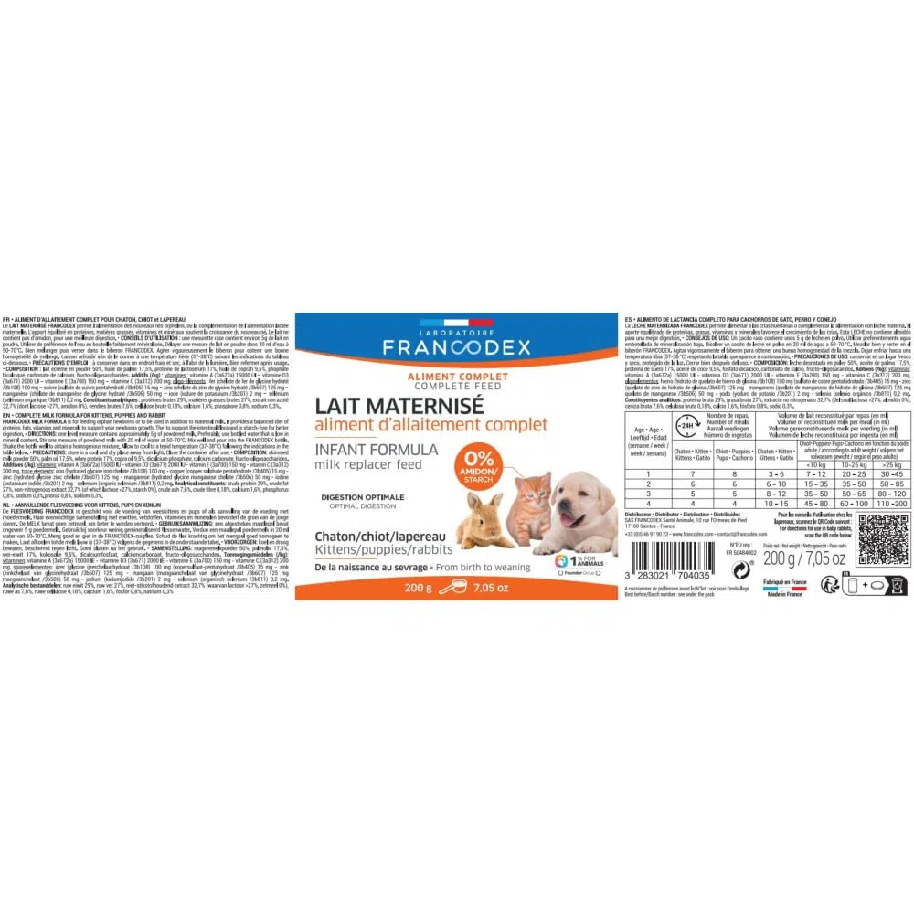 Francodex Latte materno Gattino 200 g