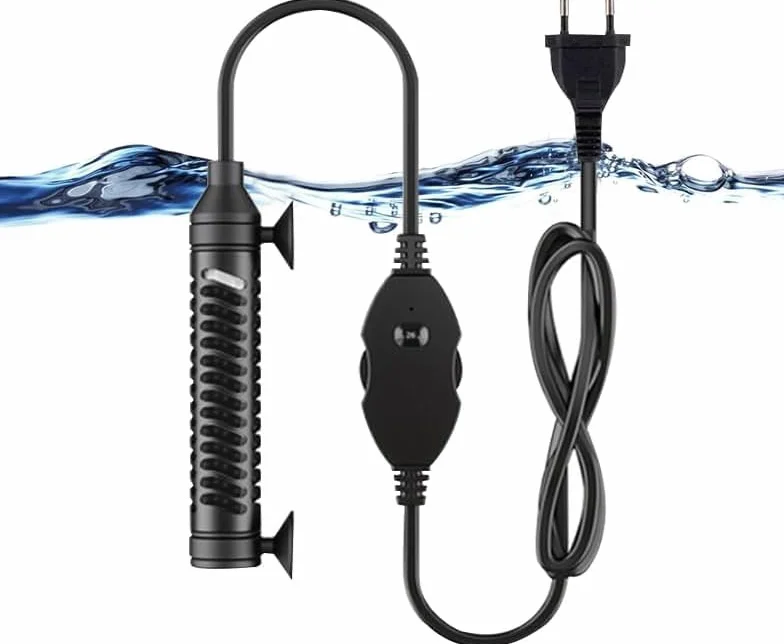 GERUI Riscaldatore per acquario, 35 W/50 W (1 L-20 L), con regolatore di temperatura, per serbatoi di pesce e acquario, con protezione da sovratemperatura (35 W)