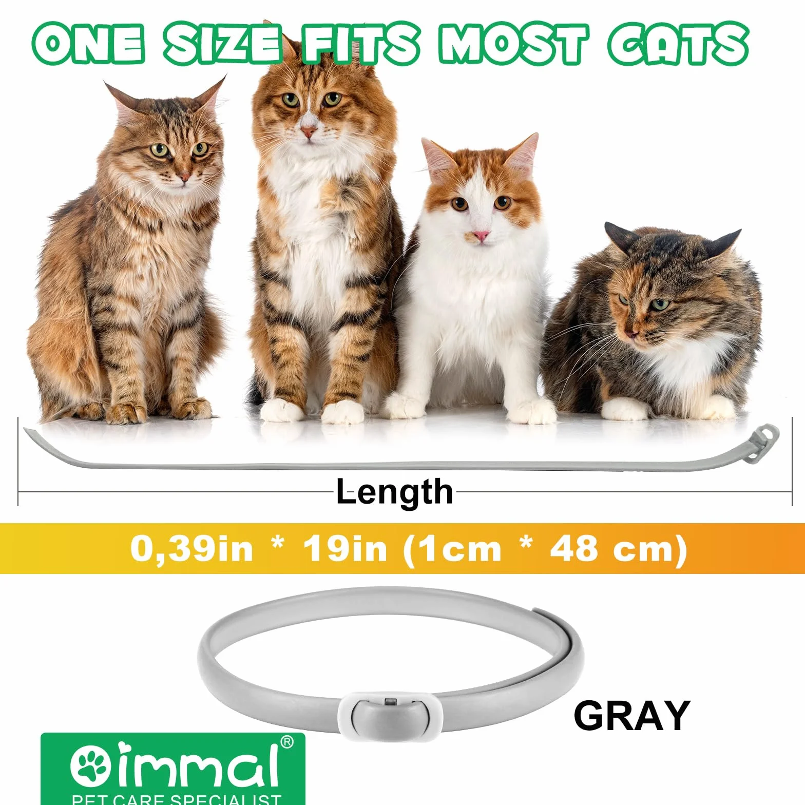 Collari Antiparassitari Per Gatti,Naturali Collare Antipulci e Zecche per Gatti,Collare Regolabile Impermeabile,Elimina pulci, zecche, pidocchi,4 * 6 Mesi di Efficacia Protezione