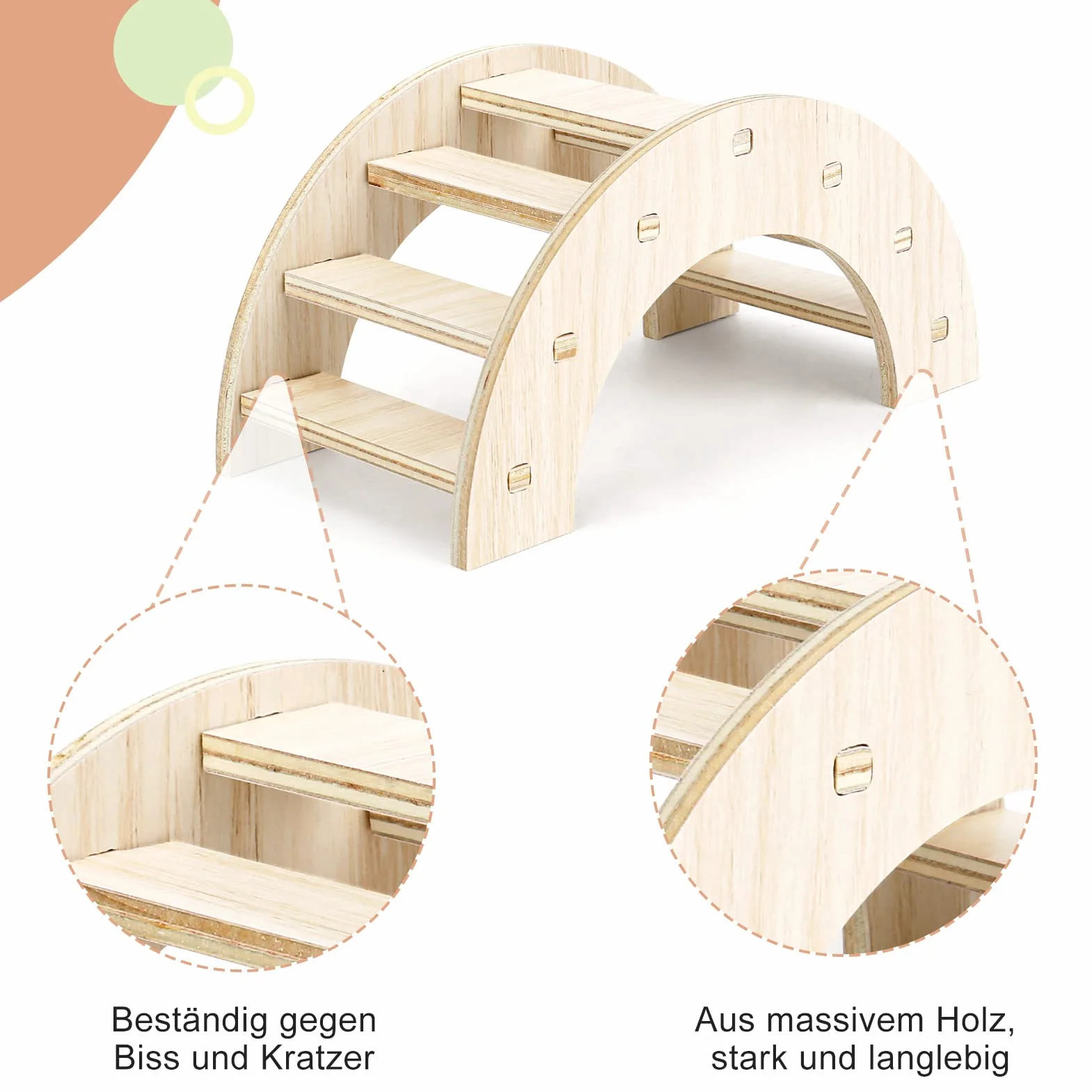 6 pezzi giocattoli per criceti fai da te in legno, nascondiglio per casa, giocattoli da masticare, accessori, porcellini d'India, cincillà, gerbilli, criceti nani