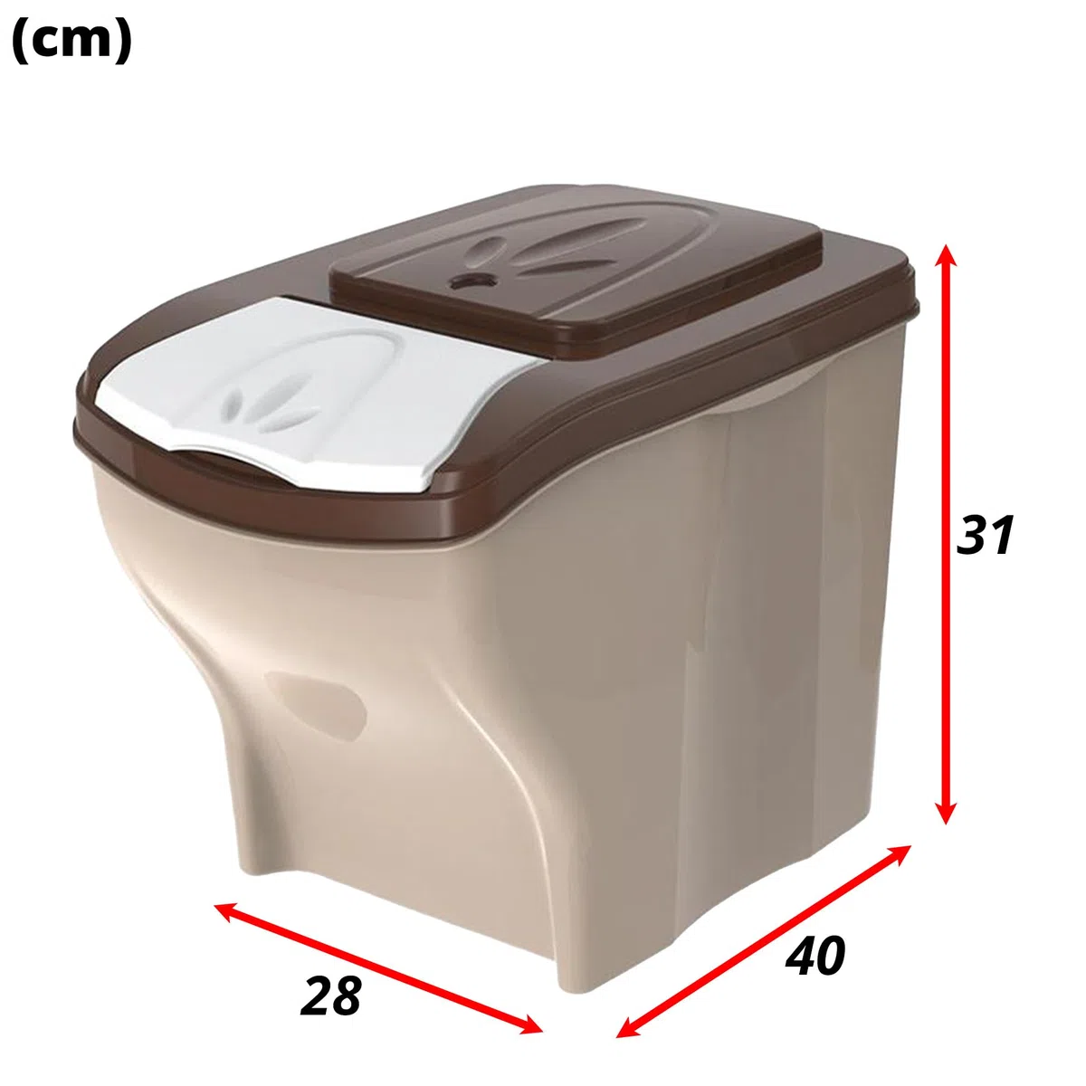 Sicignano | Contenitore Porta Crocchette per Cani Gatti 20 lt, Portata 10 kg, con Coperchio - Igienico, Occupa Poco Spazio - Componibile, Sovrapponibile, Impilabile