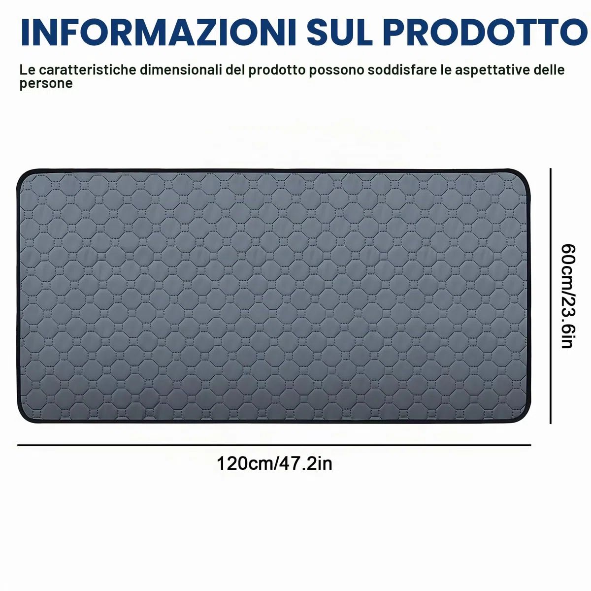 Sporgo PIPI Cuscinetti per porcellini d'India: 120 x 60 cm, lavabili e assorbenti, cuscinetti PIPI, tappetino antiscivolo per conigli, criceti, cuccioli e piccoli animali