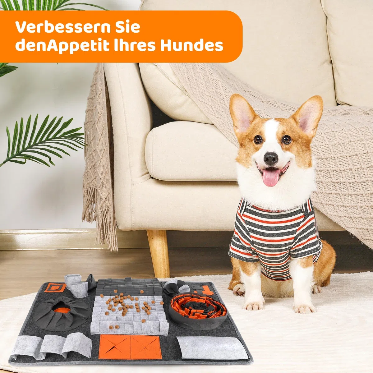 Tappeto olfattivo cane, giocattolo educativo interattivo per cani, pieghevole e lavabile, tappetino antiscivolo per dolcetti, adatto a tutti i cani